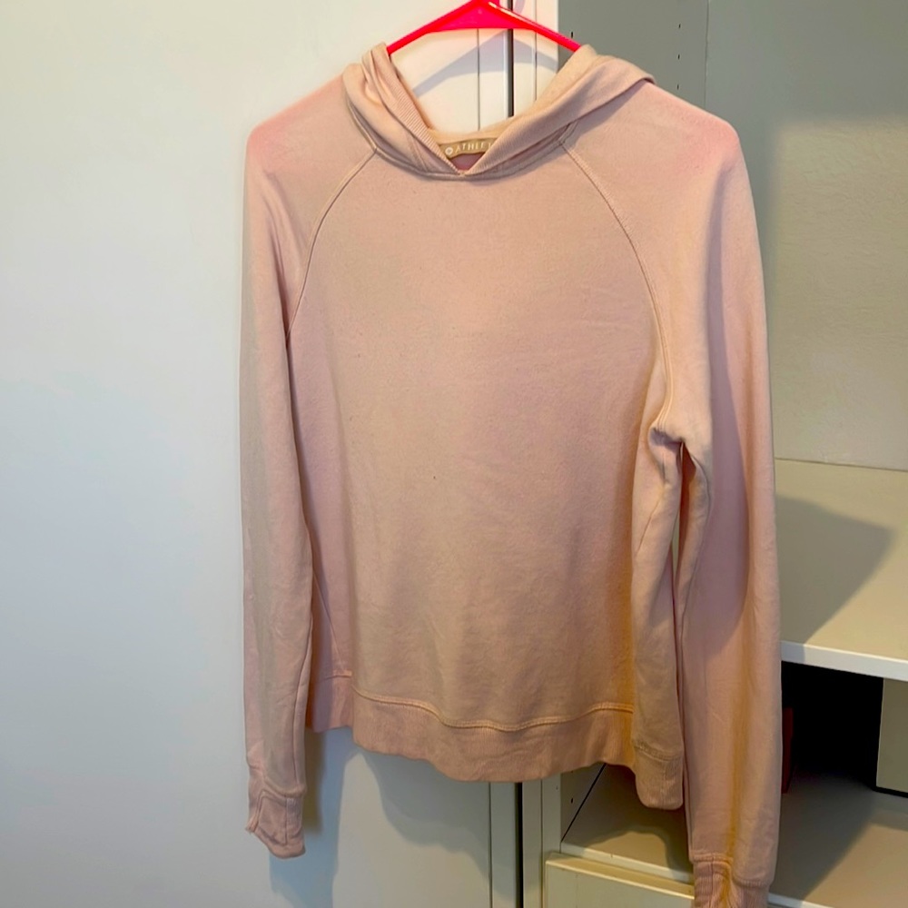 Athleta pink hooded sweatshirt size xs